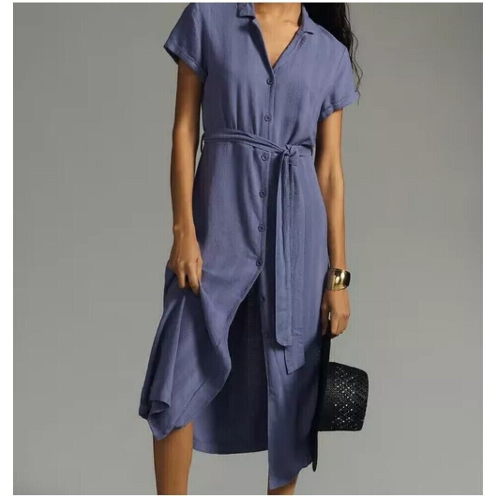 Anthropologie Blue Midi Dress